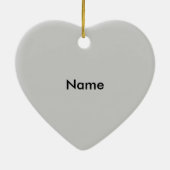 常に若いシルバーハートカスタムオーナメント セラミックオーナメント (裏面)
