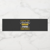 常に若い幸せ70歳の誕生日引用文 ペットボトルラベル (シングルラベル)