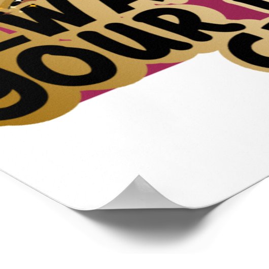 常に衣服あなたの目に見えないクラウンブラッククイーンズガール ポスター (角)