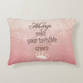 常に衣服ザインビジブルクラウン引用文 アクセントクッション (正面)