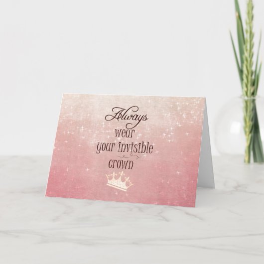 常に衣服ザインビジブルクラウン引用文 カード (正面)