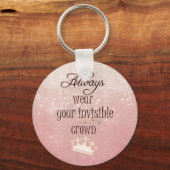 常に衣服ザインビジブルクラウン引用文 キーホルダー (正面)