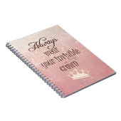 常に衣服ザインビジブルクラウン引用文 ノートブック (右側)