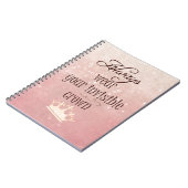 常に衣服ザインビジブルクラウン引用文 ノートブック (左側)