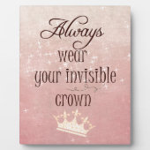 常に衣服ザインビジブルクラウン引用文 フォトプラーク (正面)