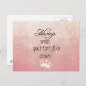 常に衣服ザインビジブルクラウン引用文 ポストカード (正面/裏面)