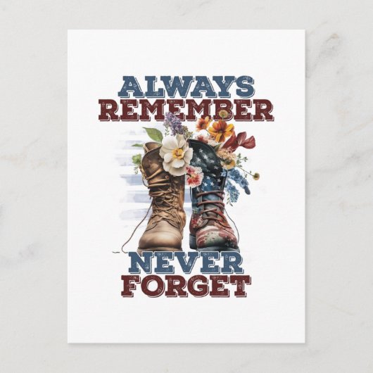 常に覚えていて、決して忘れない 2025年追悼記念日 ポストカード (正面)