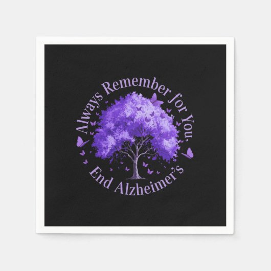 常に覚えておけ:あなたのために、アルツハイマー病を終了 スタンダードカクテルナプキン (正面)