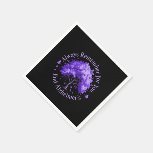 常に覚えておけ：あなたのために、アルツハイマー病を終了 スタンダードカクテルナプキン (角)