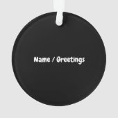 常に親切に心を傾ける オーナメント (裏面)