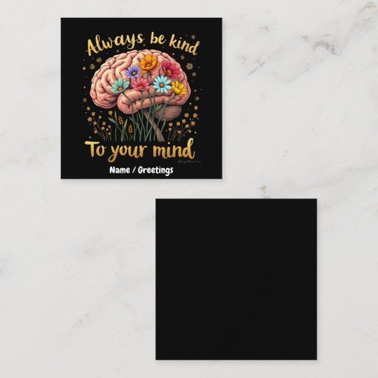 常に親切に心を傾ける スクエア名刺 (正面/裏面)