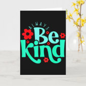 常に親切に inspirational Quote 世界の優しさの日 カード (黄色い花)