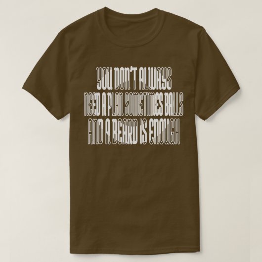 常に計画を必要としない時々ボールと Tシャツ (デザイン正面)