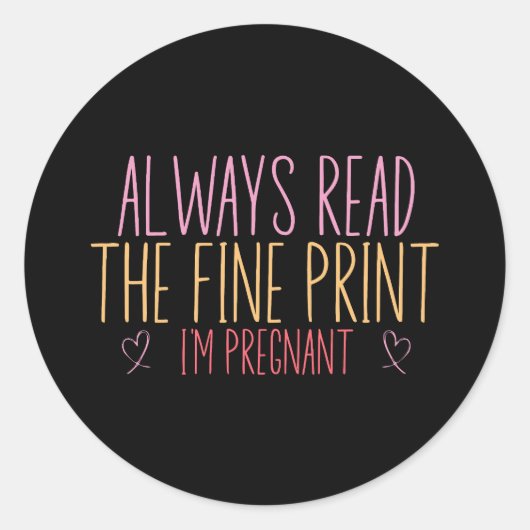 常に読妊娠素晴らししているプリント ラウンドシール (正面)