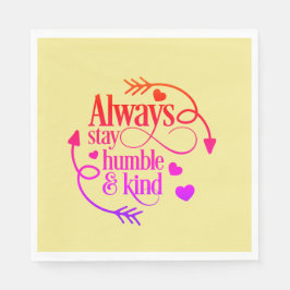 常に謙虚で親切なハートと矢印 スタンダードランチョンナプキン