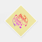 常に謙虚で親切なハートと矢印 スタンダードランチョンナプキン (角)