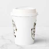 常に謙虚で親切なハートと矢印 紙コップ (左)