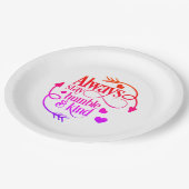 常に謙虚で親切な態度を保つ ペーパープレート (アングル)