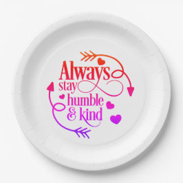 常に謙虚で親切な態度を保つ ペーパープレート