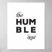 常に謙虚で親切な生活前向き引用文 ポスター (正面)