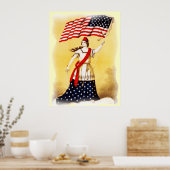 「常に警戒する」ヴィンテージ愛国的ポスター ポスター (キッチン)