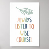 常に賢明なポ聞スターにBohoパステル ポスター (正面)