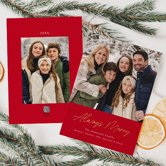 常に赤メリーミニマル2写真 箔シーズンカード