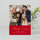 常に赤メリーミニマル2写真 箔シーズンカード (立ち正面)