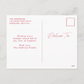 常に赤メリー色のミニマル写真 シーズンポストカード (裏面)