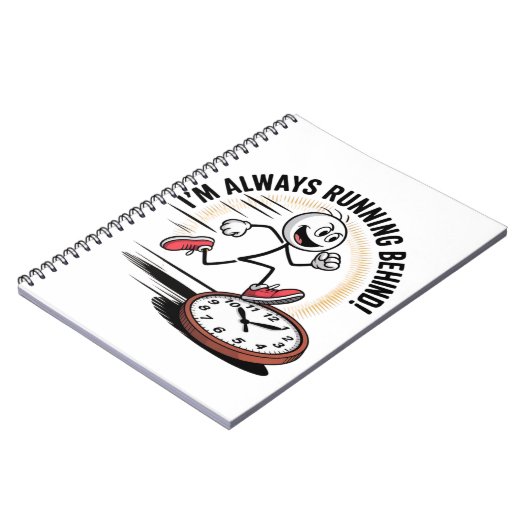 常に走の背後 – ラテコマーおもしろいデザイン ノートブック (左側)