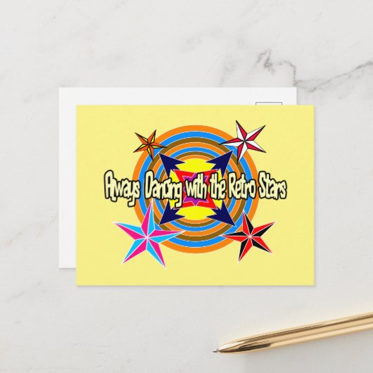 常に踊りとレトロ星 シーズンポストカード (正面/裏面インサイチュ)