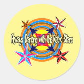 常に踊りとレトロ星 ラウンドシール (正面)