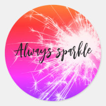 常に輝くスパークララウンドステッカー