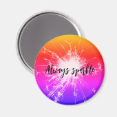 常に輝くスパークラーのポジティブさとモチベーション マグネット (正面/裏面)