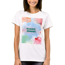 常に輝くフローラルアート 女性用Tシャツ