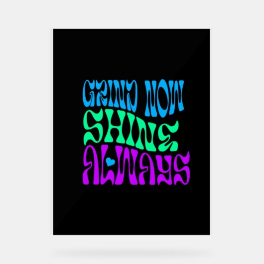 常に輝く アクリルサイン (正面)