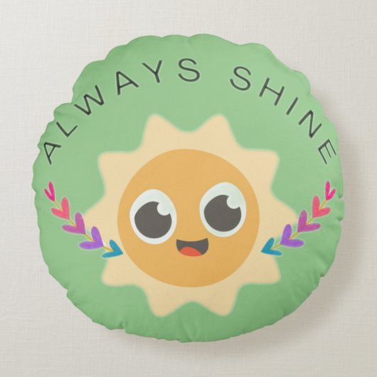 常に輝く ラウンドクッション (正面)