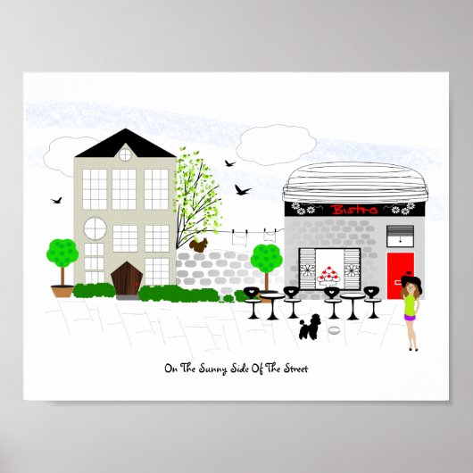 常に通りの日当たりの良い側を歩く ポスター (正面)