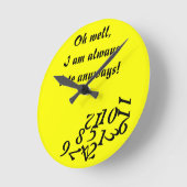 常に遅い時計 ラウンド壁時計 (傾斜)