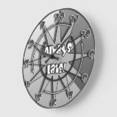 "常に遅い"時熱狂する計の混合#5 ラージ壁時計 (傾斜)