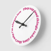 常に遅おもしろい刻 ラウンド壁時計 (傾斜)