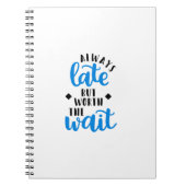 常に遅くしかし待ち時間の価値を持って ノートブック (正面)