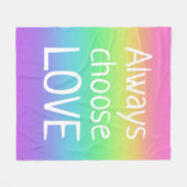 常に選択ラブレインボーフリースブランケット フリースブランケット (正面(横))