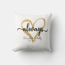 常に金ゴールドハート結婚の クッション