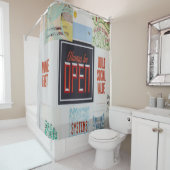 常に開いているやる気を起こさせる感動的、 シャワーカーテン (インサイチュ)