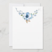 常に青：パーソナライズされた結婚式招待状 招待状 (裏面)