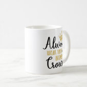 常に非表示のクラウンを衣服感動的/ コーヒーマグカップ (正面右)