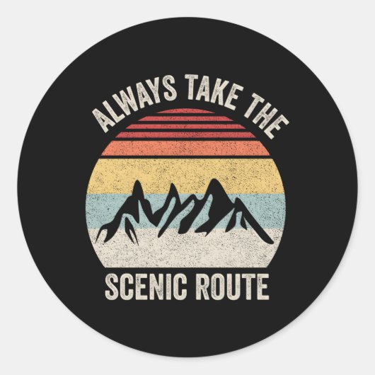 常に風光明媚なルートの冒険の旅行を取る ラウンドシール (正面)