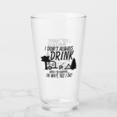 常に飲まない、Yes私はキャンプパーティー タンブラーグラス (裏面)
