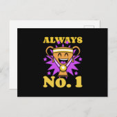 常に1を数える |トロフィーのメダル ポストカード (正面/裏面)